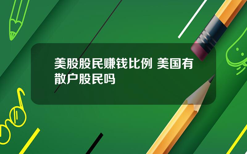 美股股民赚钱比例 美国有散户股民吗